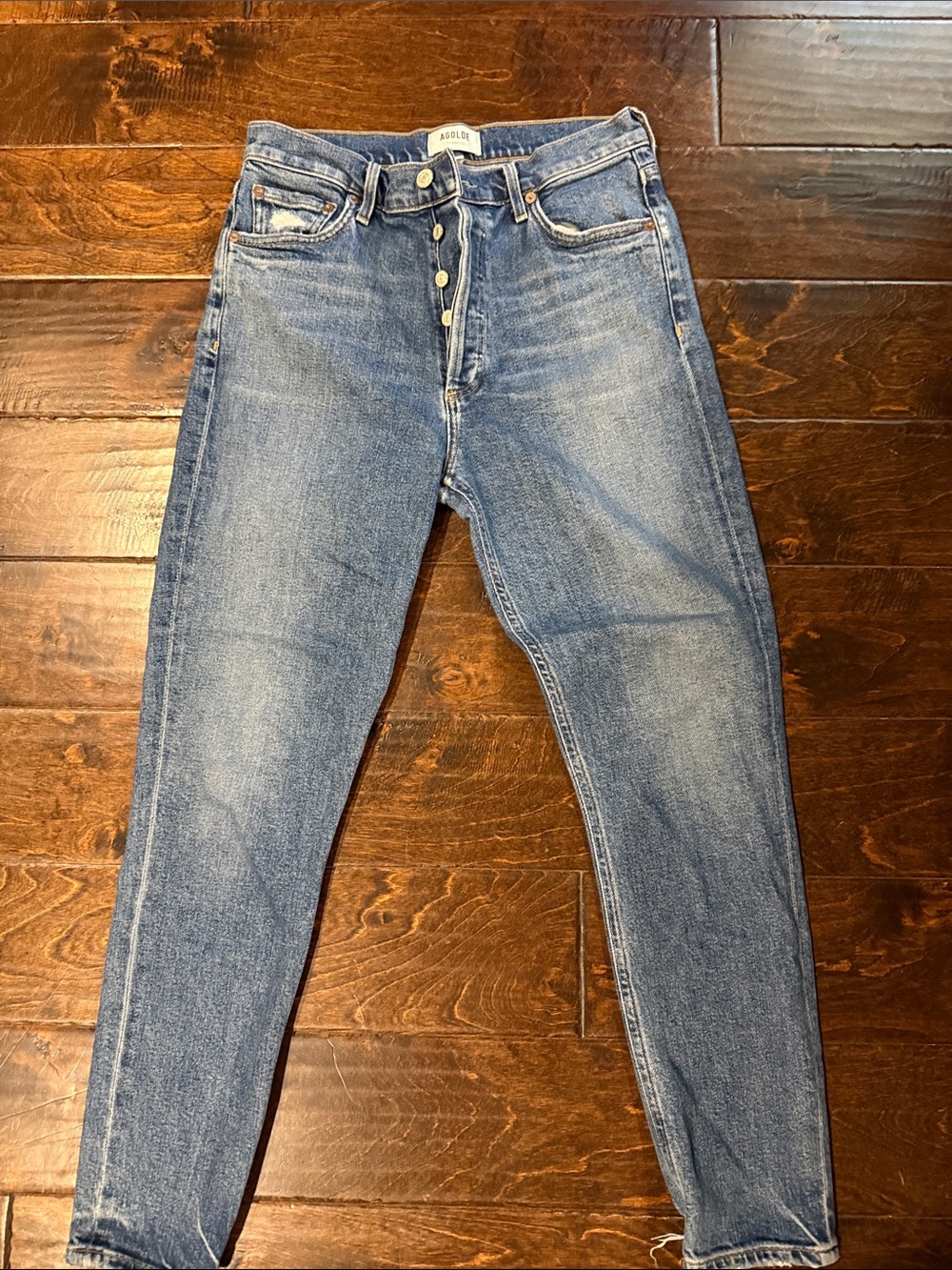 Agolde Women's Skinny Jeans in Medium Blue Wash